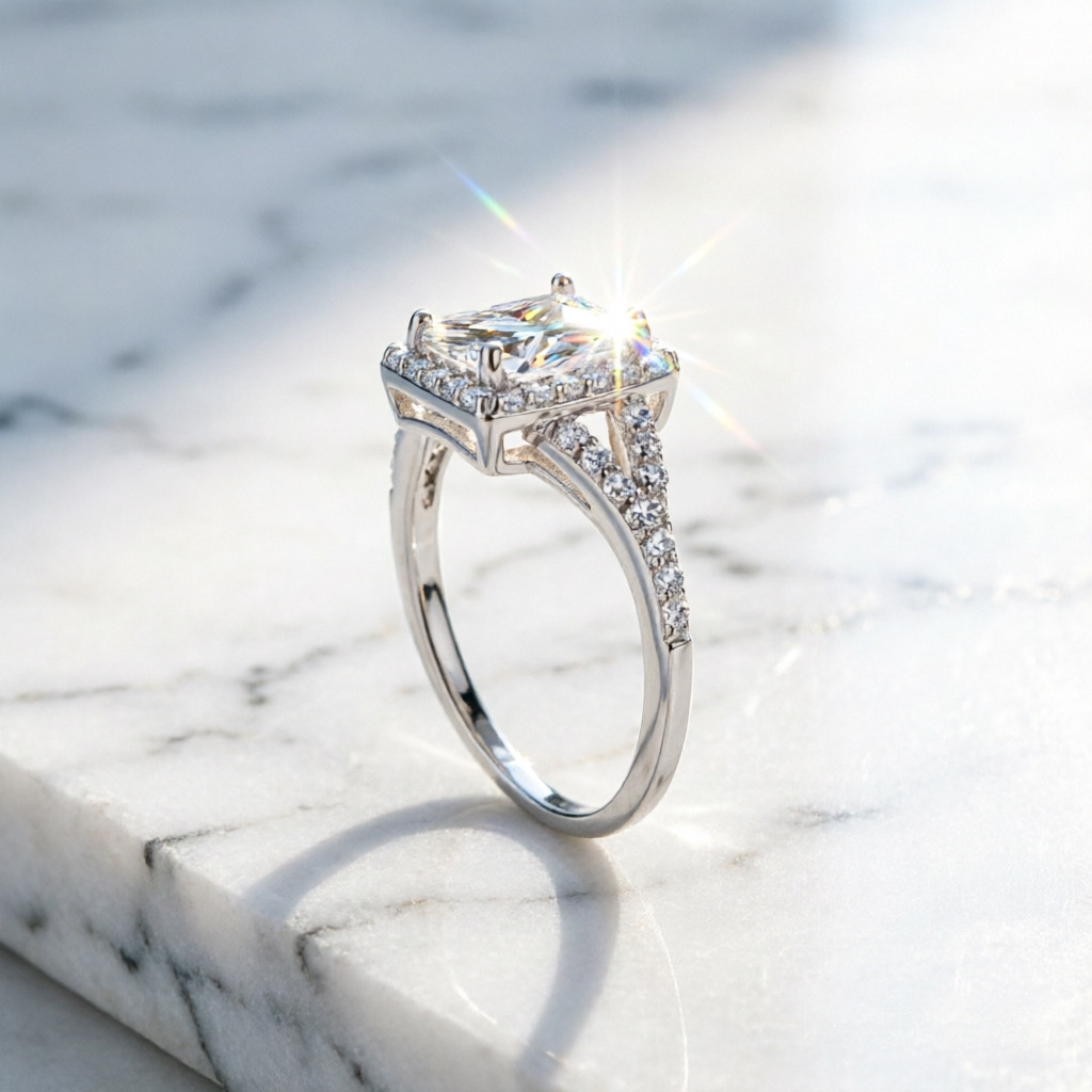 Çok satan, şık, %100 S925 ayar - Moissanite Engagement Ring 1 Carat incelemesi ve fiyatı