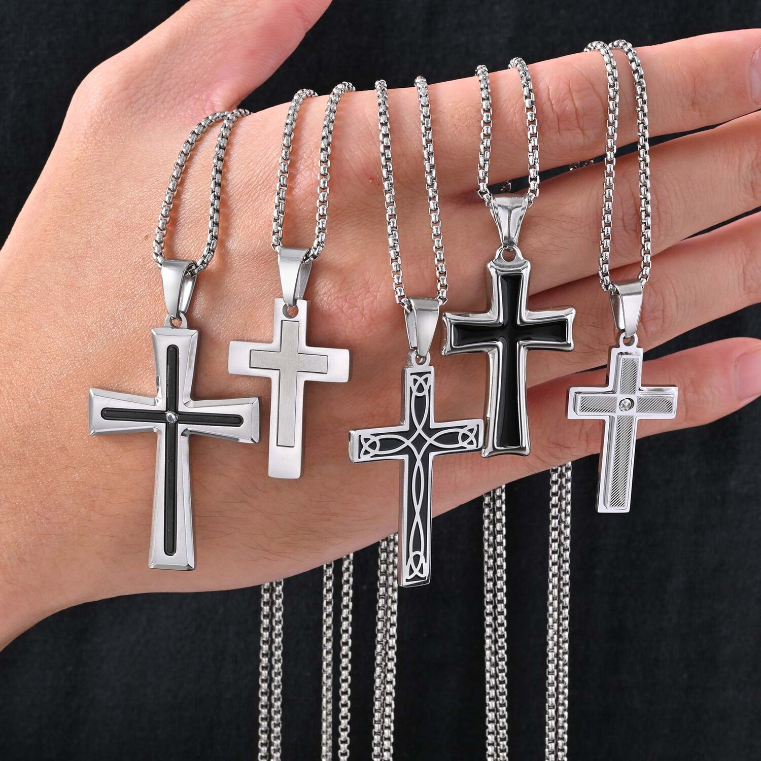Erkekler için Hip Hop Punk Haç - Cuban Link Chain 12Mm incelemesi ve fiyatı