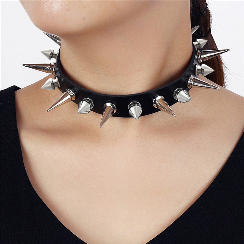 Punk Uzun Sivri Uçlu Choker, K - Goth Punk Spike Choker incelemesi ve fiyatı