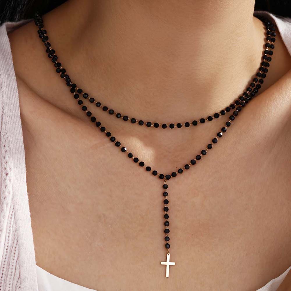 Gotik Çift Katmanlı Siyah Kris - Layered Pendant Necklace Aesthetic incelemesi ve fiyatı