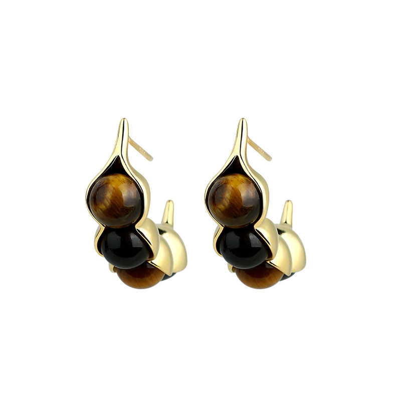 Kaplan Gözü Pod Küpe Taş Gerçe - Earrings incelemesi ve fiyatı