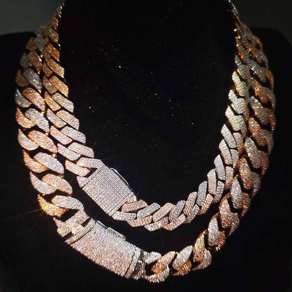 Nuoya İki Renkli Mozaik Zincir - Cuban Link Chain 12Mm incelemesi ve fiyatı
