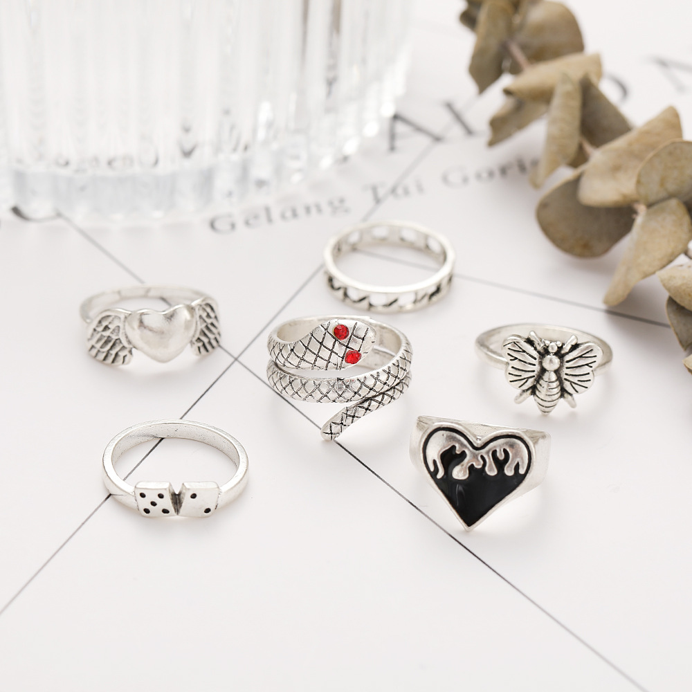 6 Adet Vintage Punk Tarzı Yıla - Vintage Punk Knuckle Rings Set incelemesi ve fiyatı